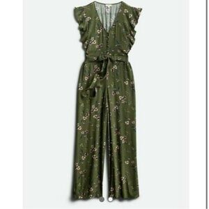 Green Floral Jumpsuit